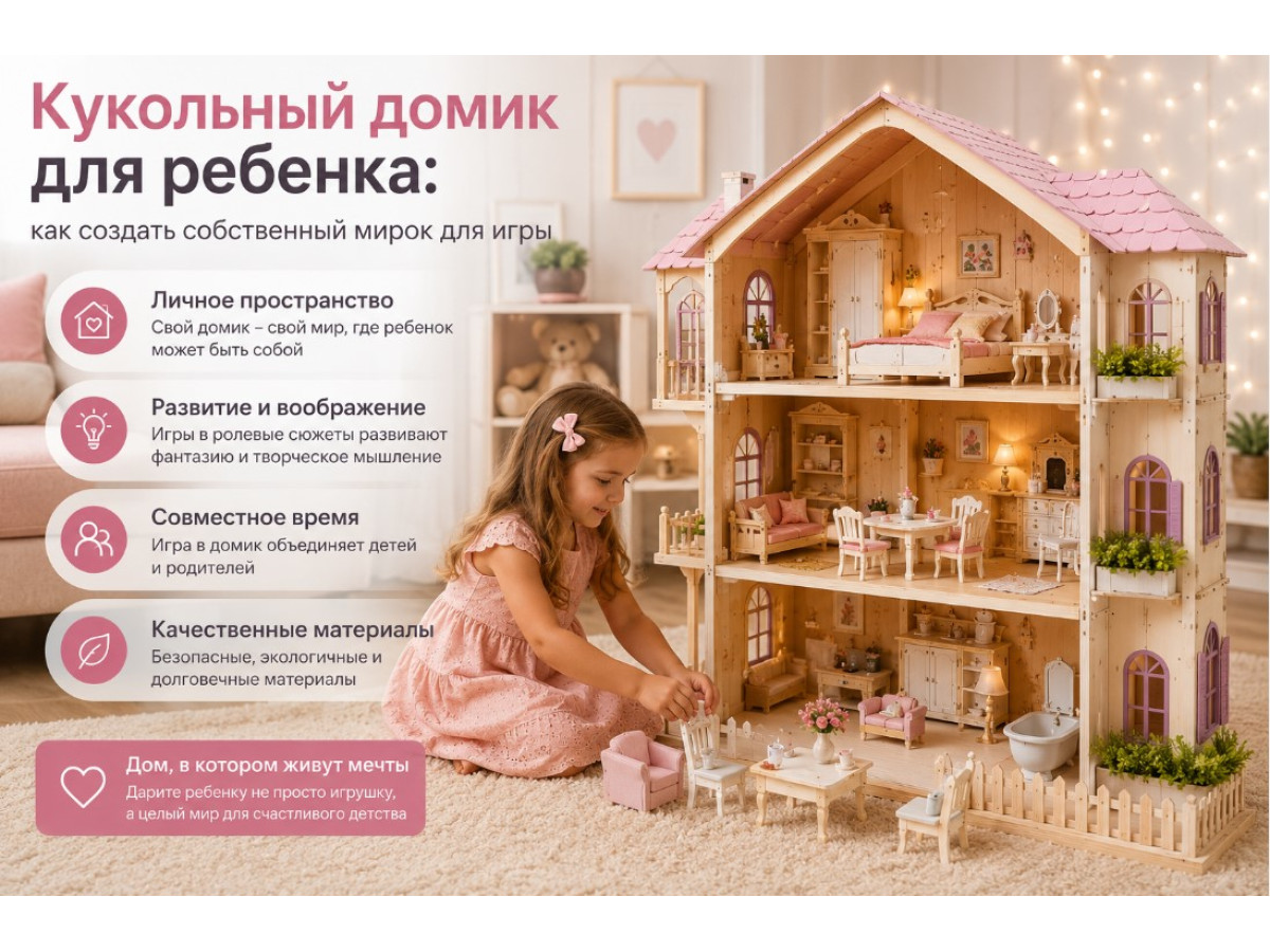 Кукольный домик для ребенка: как создать собственный мирок для игры