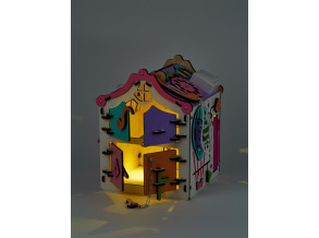 Бизиборд домик развивающий "Чудесное открытие" для маленьких иследователей со светом. Размер 26*25*31. ChiDe