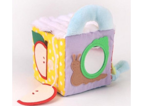 Мягкий бизиборд "Мишка" для детей от 3 месяцев. Безопасная развивающая игрушка от ChiDe. Размер 10*10*10. 