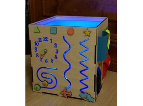 Бізікуб із світловим планшетом від виробника дитячих іграшок ChiDe. Розмір 31*31*31