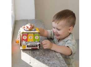 Бізікубик дорожній "Міні". Розвиваюча іграшка в дорогу дітям від 6 місяців. Розмір 13*13*13, ChiDe