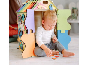 Бізіборд будиночок "Жирафик" зі світловими ефектами для дітей віком від 6 місяців до 5 років. Розмір 60*38*38, ChiDe