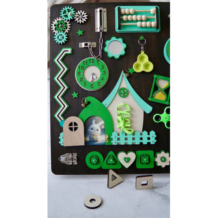 Бизиборд 60*80 см зеленый Smart Temple