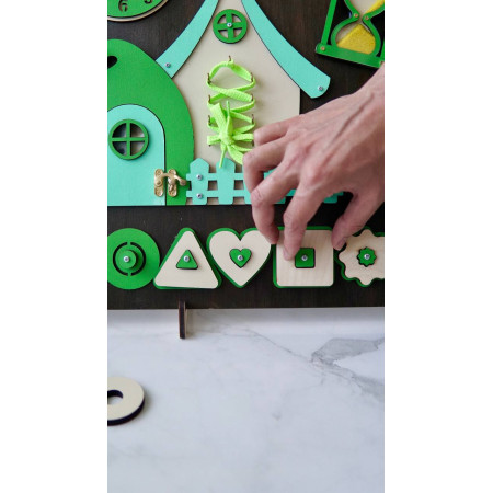 Бизиборд 60*80 см зеленый Smart Temple