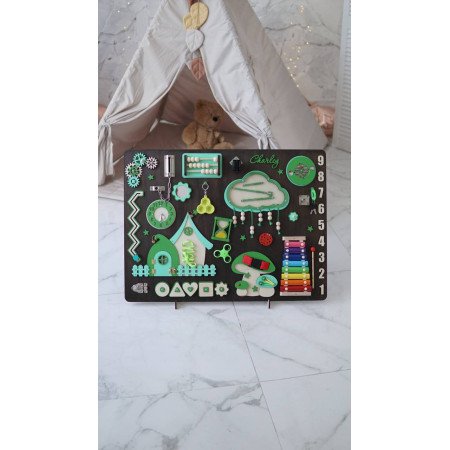 Бізіборд 60*80 см зеленый Smart Temple