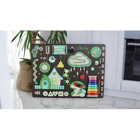 Бізіборд 60*80 см зеленый Smart Temple