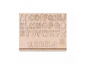 Бизиборд «Обучающий английский алфавит без цифр» 45х35 см, развивающая доска для детей от 3 года до 7 лет, ChiDe