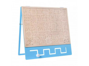Бізіборд «ЕКО азбука Пазл» 48×48 см, розвиваюча дошка для дітей від 2 до 6 років, ChiDe