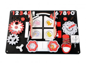 Бізіборд «Розвивайка» 60×40 см зі світловим модулем різні кольори, розвиваюча дошка для дітей від 8 місяців до 3 років, ChiDe