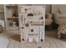 Бизиборд для детей Монтессори, Персонализированный подарок, деревянная игрушка, 60х40 cм. ChiDe
