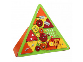 Бизиборд "Треугольник Зеленый" 56х64 см. ChiDe для детей. Бизикуб / Бизиборд