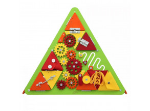 Бізіборд "Трикутник Зелений" 56 Х 64 см. ChiDe Для дітей . Бізікуб/ Бізіборд