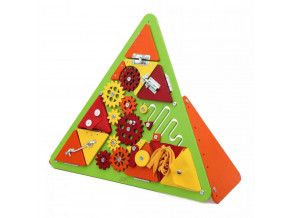 Бизиборд "Треугольник Зеленый" 56х64 см. ChiDe для детей. Бизикуб / Бизиборд