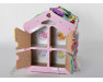 Бізіборд-будиночок «Смайлик Кольоровий зі світлом» 40x34x37 см у рожевому та блакитному кольорі, розвиваюча дошка для хлопчиків та дівчаток від 8 місяців до 5 років, ChiDe