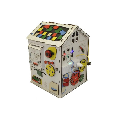 Бізідом великий зі світлом 50x35x35 см, розвиваюча дошка для дітей від 9 місяців до 3 років, ChiDe
