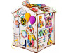 Бизиборд-домик «ЭвоПарк вертикальный Большой дом» 40х40х50 см со светом, развивающая доска для мальчиков и девочек от 1 года до 5 лет, ChiDe