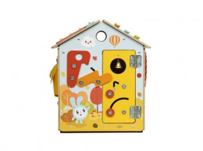 Бизиборд-домик «Занятный Дом Мини Малышарики» 60x40x40 см, развивающая доска для детей от 8 месяцев до 5 лет, ChiDe