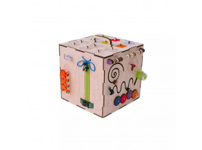 Бізікуб "Тваринки" дерев'яна іграшка для дітей  30х30 см ChiDe