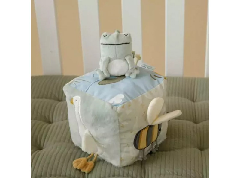 М'який розвиваючий кубик Little Goose 15х15х15 см, бізікубик для малюків з народження, ChiDe