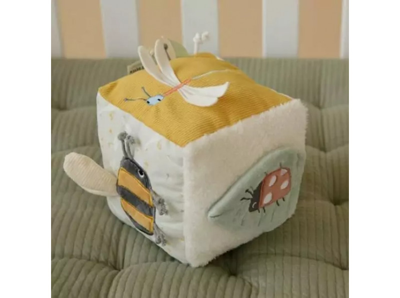 М'який розвиваючий кубик Little Goose 15х15х15 см, бізікубик для малюків з народження, ChiDe