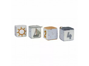 Мягкие сенсорные кубики Sailors Bay 17х17х8 см, комплект развивающих бизикубиков 4 шт. для малышей с рождения, ChiDe