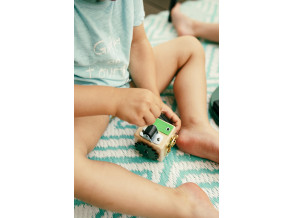 Маніпуляційний куб для новачків NEWBIE «Зелений спокій» 5x5 см, розвиваючий бізікуб для дітей від 2 років, ChiDe