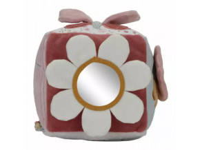 Мягкий развивающий кубик «Цветы и бабочки»15х15х15 см, бизикубик для малышей с рождения, ChiDe