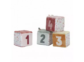 Мягкие сенсорные кубики «Цветы и бабочки» 17х17х8 см, комплект развивающих бизикубиков 4 шт. для малышей с рождения, ChiDe