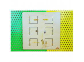 Тактильно-розвиваючий модуль «Замки» 70х70 см, настінний бізіборд для групи дітей від 1 року до 6 років, ChiDe