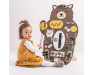 Маніпуляційна дошка «Ведмедик Теді Марися Лакомчук» 80х52 см, дерев'яний розвиваючий бізіборд для дітей від 3 років, ChiDe