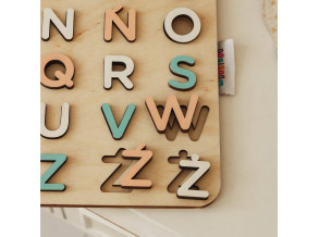 Деревянный пазл с алфавитом 34х30х3,5 см, развивающая доска с буквами для детей от ChiDe