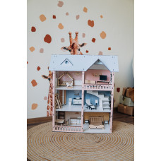 Ляльковий будиночок Dolly Loft у комплектації  Comfort, дерев’яний, двоповерховий, з меблями, для ляльок LOL