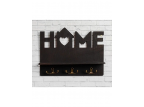 Ключниця настінна дерев'яна "Home" 40х25 см  ChiDe