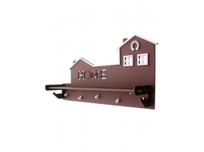 Ключниця в передпокій коричнева з дерева 45х20 см "Home" ChiDe