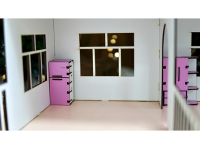 Кукольный домик для барби с мебелью белый 75х60х60 см від CHIDE