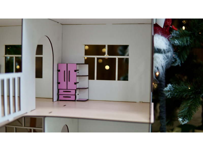 Ляльковий будиночок для Барбі з меблями білий 75х60х60 см від CHIDE