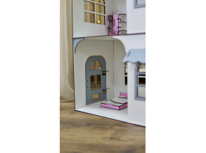 Ляльковий будиночок для Барбі з меблями сірий 105х80х35 від CHIDE