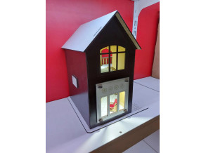 Кукольный домик для LOL с подсветкой. Домик для кукол 30х23 см с мебелью