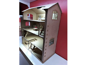 Кукольный домик БОЛЬШОЙ для LOL. Домик для кукол 55х50 см с мебелью