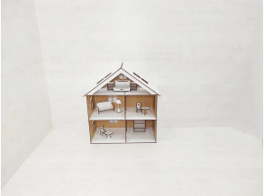  Кукольный домик для Барби КОМПАКТНЫЙ. Домик для кукол с комплектом мебели