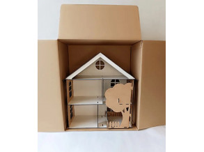 Ляльковий будиночок для ЛОЛ з терасою. Будиночок для ляльок з набором меблів