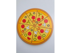 Детский развивающий пазл - складачка "Пицца", головоломка для детей по методике М. Монтессори от CHIDE